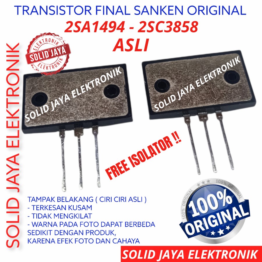 TR FINAL SANKEN 2SA1494 2SC3858 ASLI ORI TRANSISTOR 2SA 1495 2SC 3858 A1495 C3858 SANKEN ORI ASLI TR FINAL AUDIO ORIGINAL