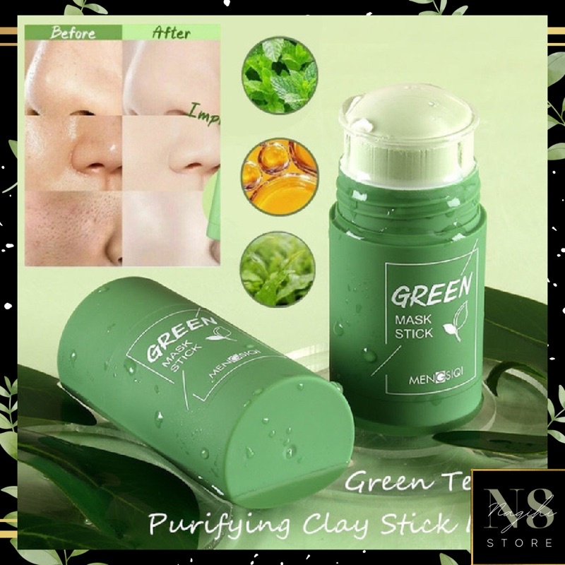 ✨NAGIHI✨ MEIDIAN Green Tea Mask Cleansing Clay Stick Masker wajah Masker Pembersih komedo/Cleansing Mask