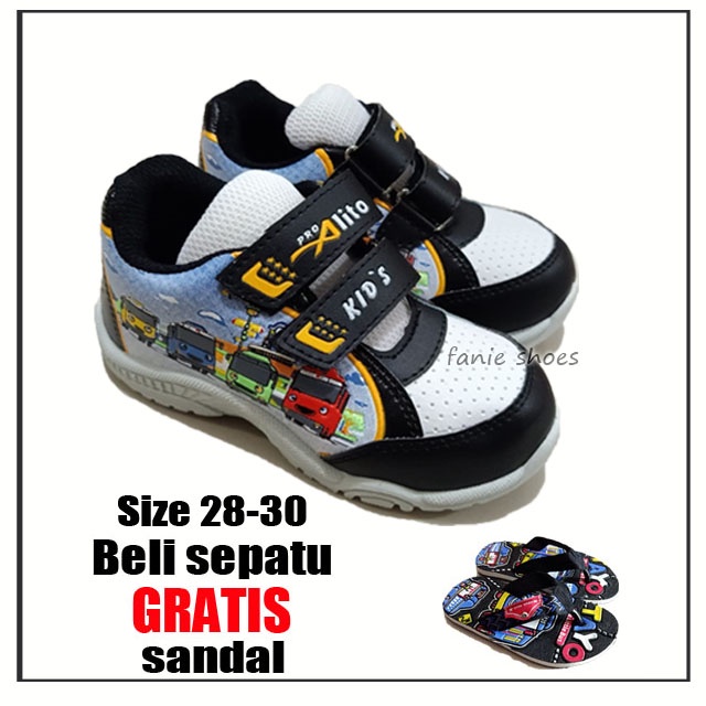 Pro Alito 28-30 Sepatu Karakter Anak / Sepatu Casual Anak Laki Murah / Sepatu Sekolah Anak TK Paud SD