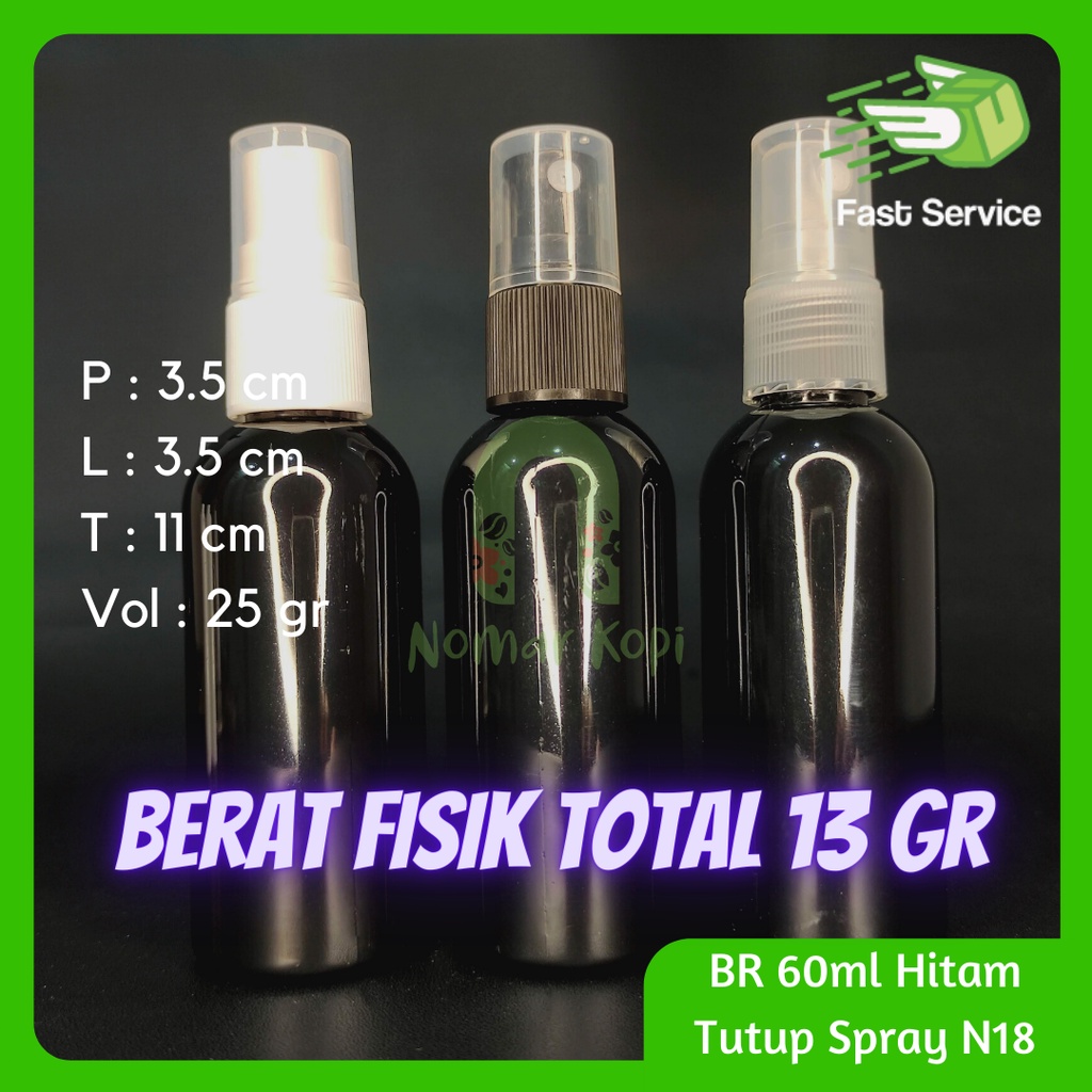 BOTOL 30ml BR HITAM SPRAY PET TEBAL PET TEBAL HANDSANITIZER PARFUME KOSMETIK