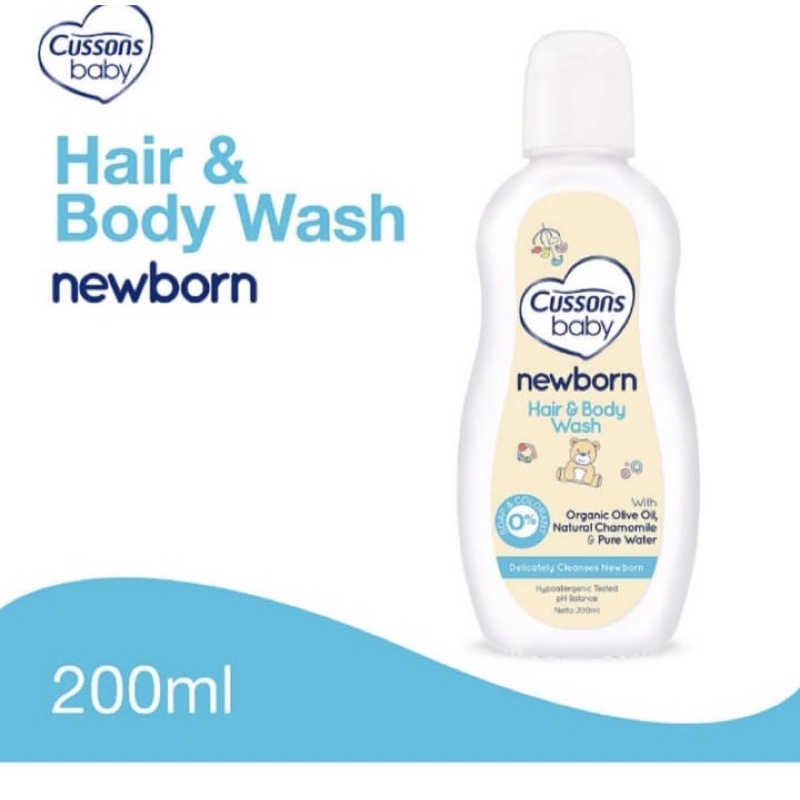 Cussons baby hair &amp; body wash newborn 200 ml