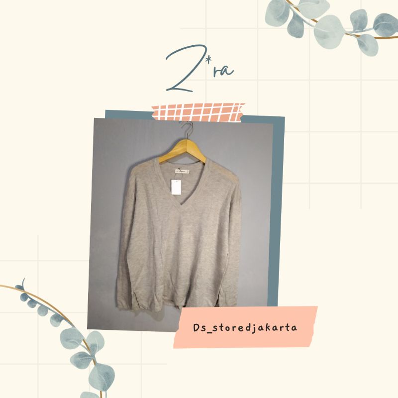 Atasan zara knit light grey