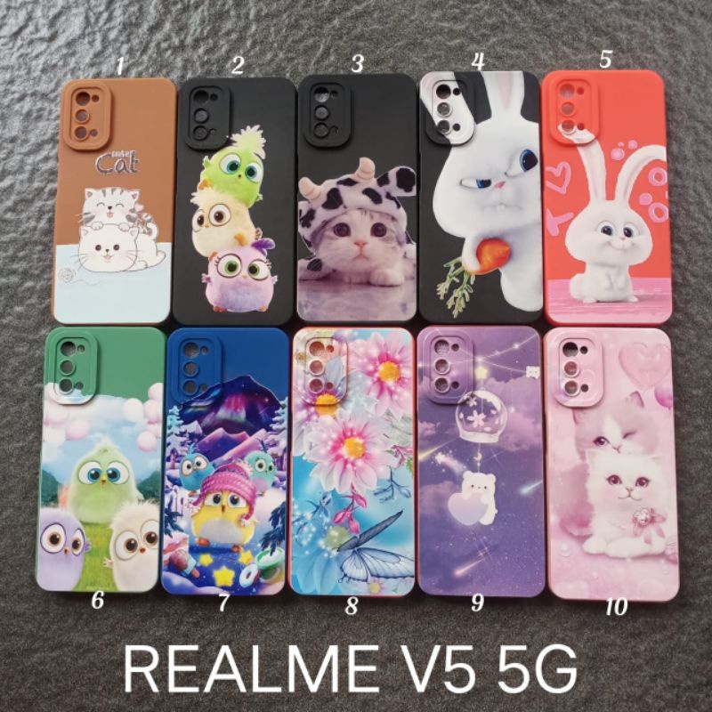 Case gambar Realme V5 5G motif cewek soft softcase softshell silikon cover casing kesing housing