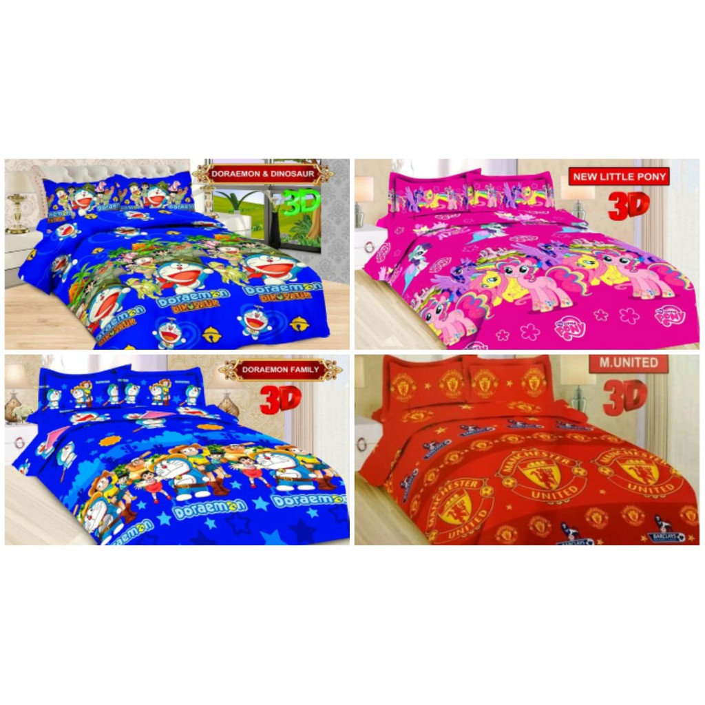 Sprei Bonita Doraemon, New Little Pony, MU, Red Rose, Blue Rose, Sakura, Sherina - Variasi