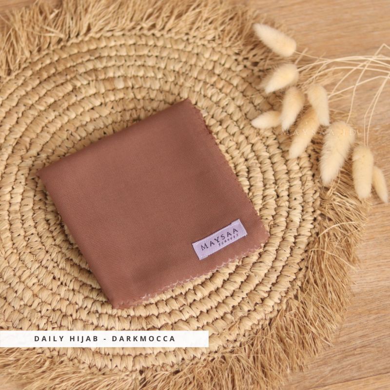Katalog DAILY HIJAB SQUARE/ POLYCOTTON /Bella square-Dark mocca