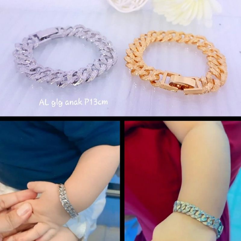 Gelang Sisik Naga Anak/Baby & Dewasa Lapis Emas 18k
