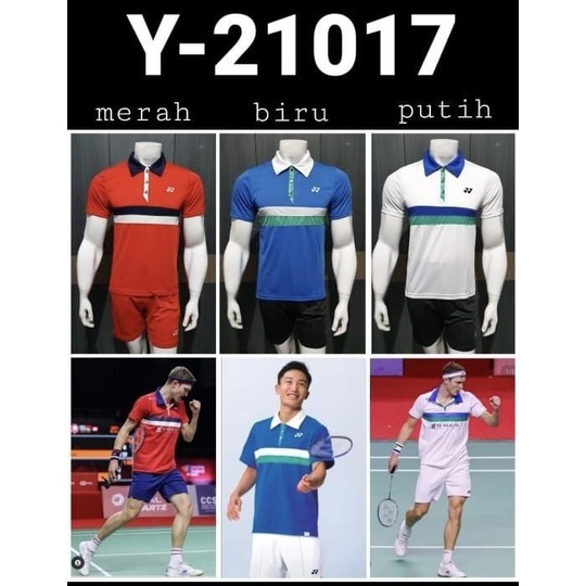 Badminton Baju Kaos Kerah Badminton Yonex 21017 Import Go