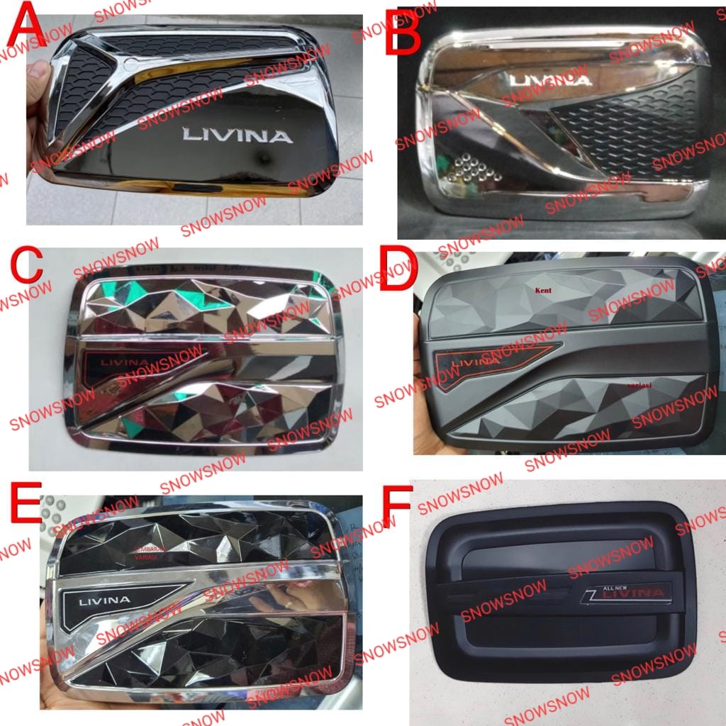 Tank Cover Nissan Livina 2019 2022 UP Hitam Chrome