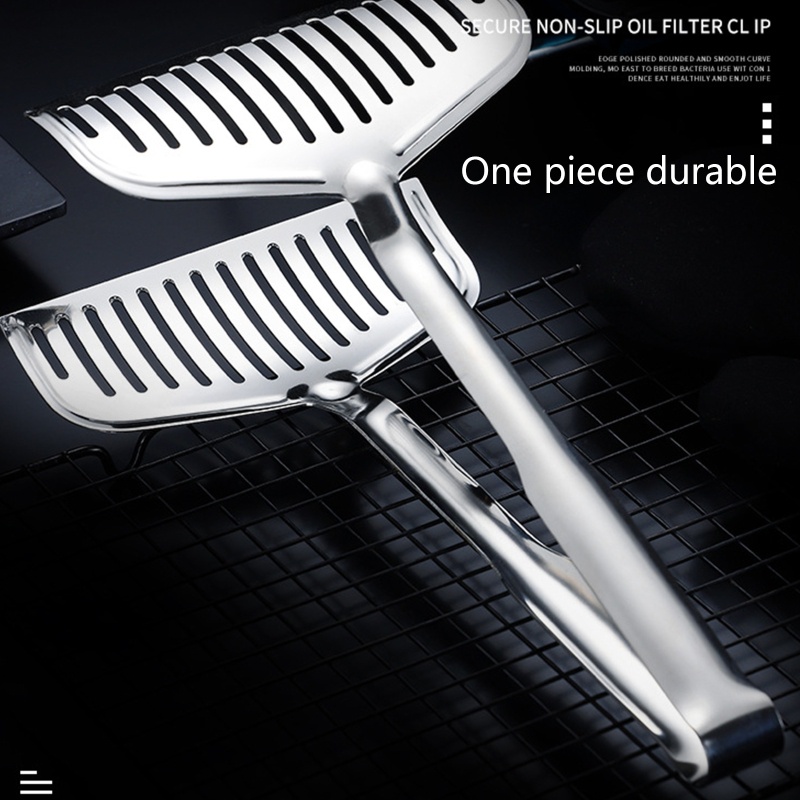 Penjepit Makanan Ikan Goreng Multifungsi Bahan Stainless Steel