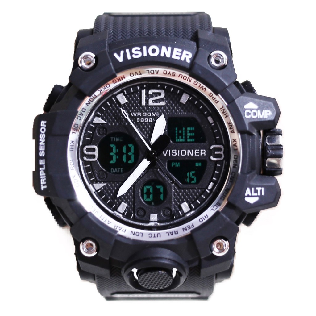 Jam tangan Pria sporty VISIONER ORIGINAL WATCH 1 year warranty tahan air  VS8898