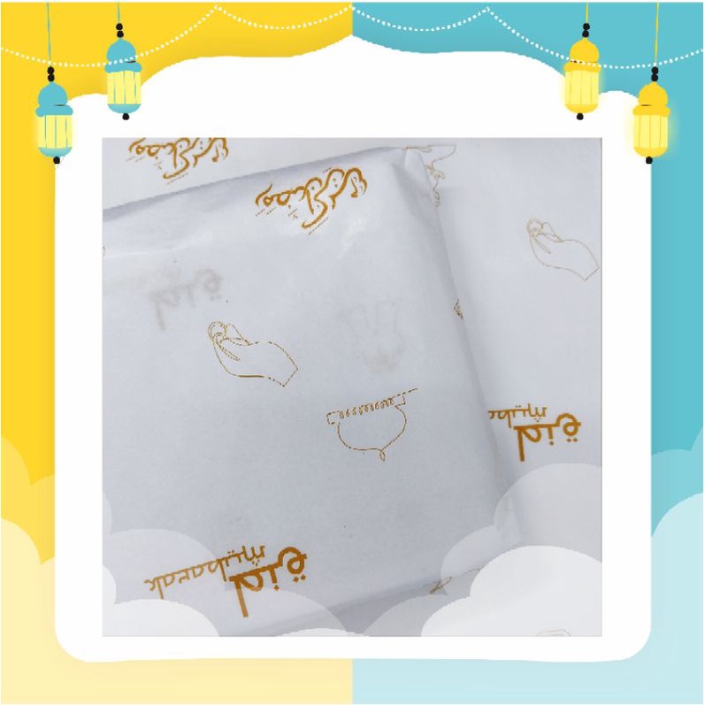 (20 pcs)Eid Series Wrapping Paper / Kertas packing Dorslag Motif Idul Fitri / kertas Hampers kado bungkus baju