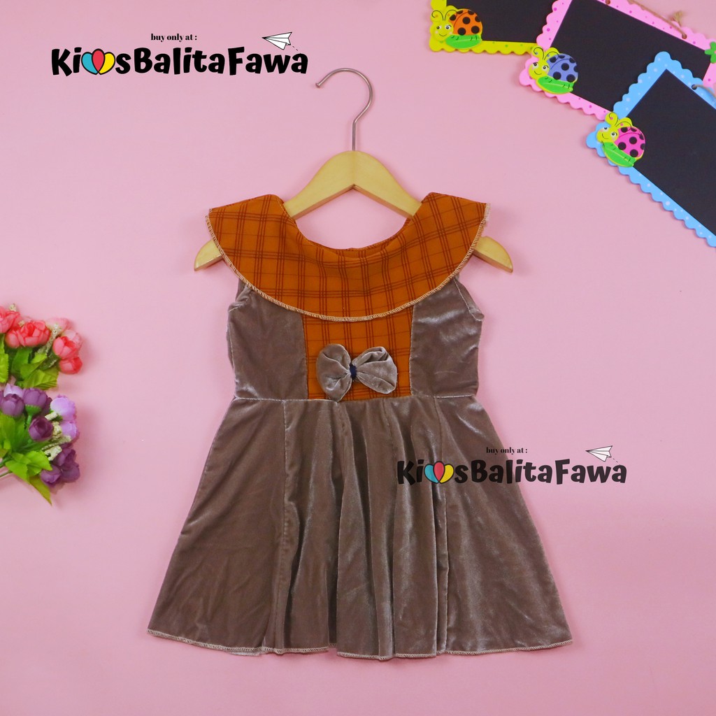 [BLUDRU] Dress Cantika Bayi - 3 Tahun / Dress Anak Perempuan Gaun Baju Pesta Kensi Polos Grosir Cewe