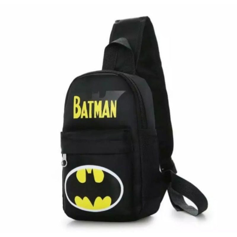 tas selempang anak -tas anak batman - waistbag anak murah - slempang anak spiderman