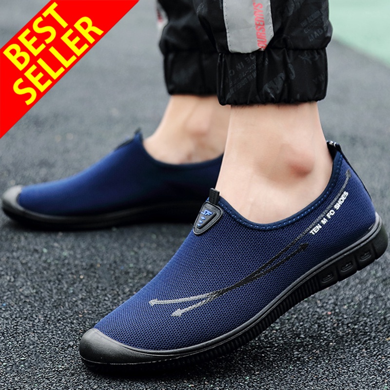 QINGSHUI Sepatu Pria Kualitas Tinggi.Bernapas Sepatu Sneakers Pria.Sepatu Kasual Pria Sepatu.Nyaman Sepatu Slip on Pria.Sepatu Pria