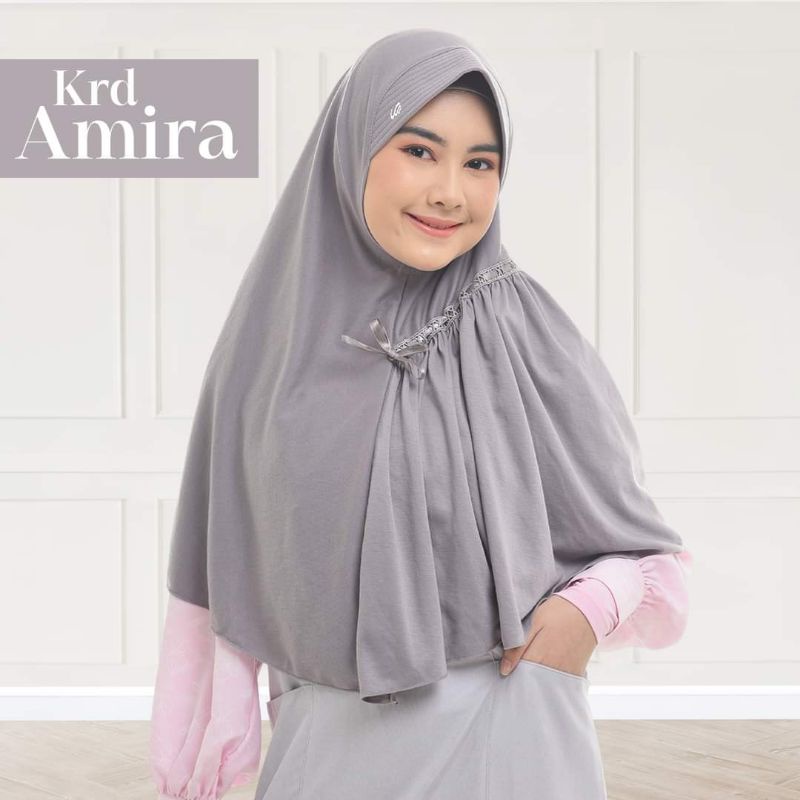 JILBAB INSTAN RABBANI AMIRA SERUT PITA DEPAN Kerudung sekolah Bergo Instan