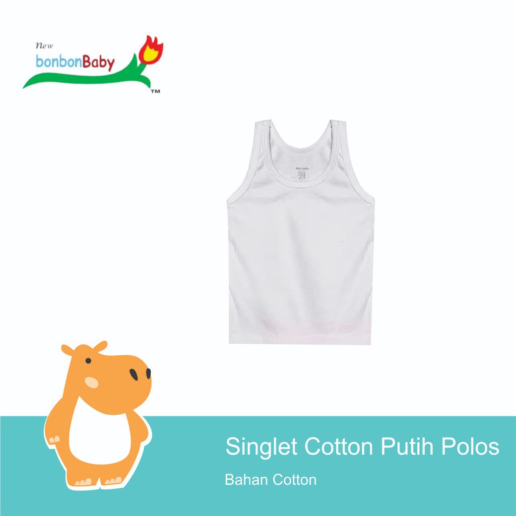 Singlet Baby London Cotton Putih Polos Shopee Indonesia