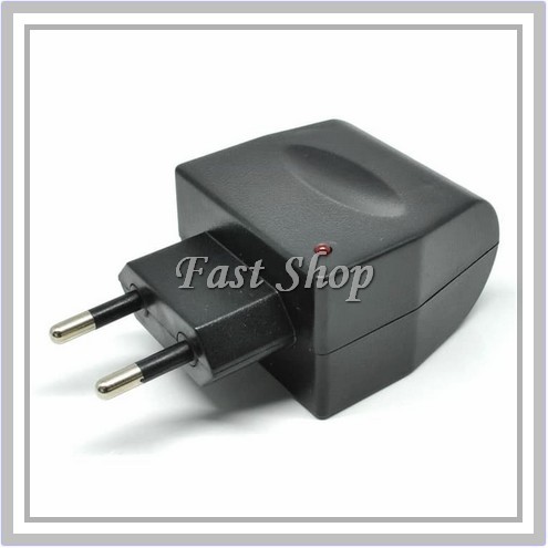 Adaptor AC-DC Car Charger Switch 12V 1A EU Plug - Black