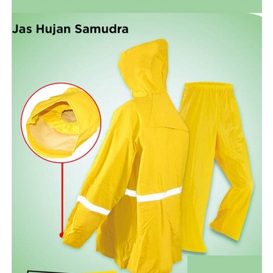 Jas Hujan Jas Hujan / Raincoat Samudra Gosave / Warna Kuning - XL(J0L8) PROMO Jas Hujan Dewasa Pria 