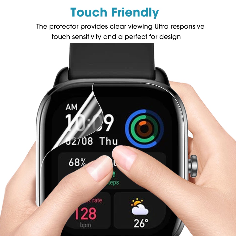 Film Hydrogel Pelindung Layar Smartwatch Huami Amazfit GTS 4 mini Full Cover Anti Gores / Sidik Jari