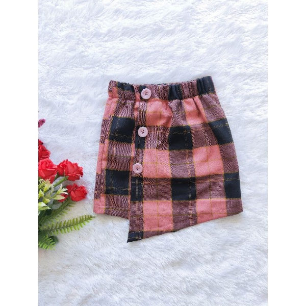 ROK PENDEK MINI FLANEL ANAK PEREMPUAN LUCU 6BULAN - 2 TAHUN