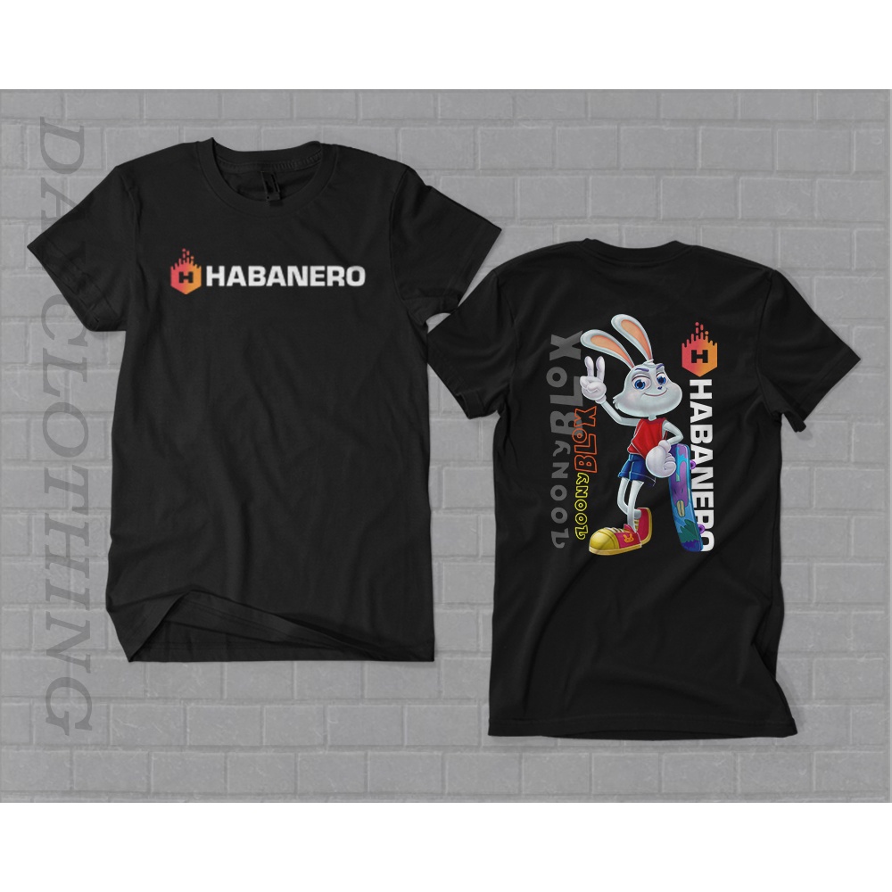Kaos Pria dan Wanita Habanero Loony Blox Depan Belakang game slot gaming gamer