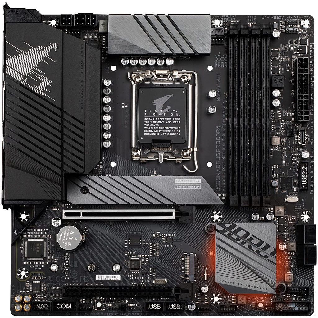 AORUS B660M AORUS PRO DDR4, LGA1700, 4 DIMMs, PCIe 4.0, Q-Flash Plus, USB 3.2