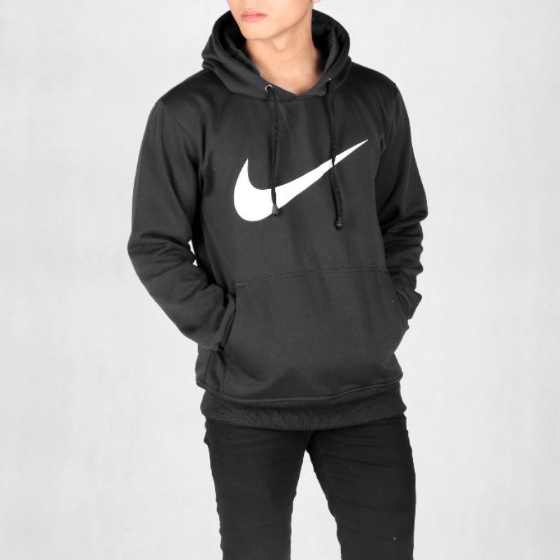 JAKET HOODIE NIKE SWOOSH (BLACK)