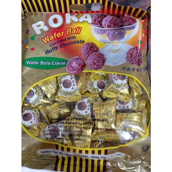 

roka wafer bola cokelat Malaysia 50 pcs dan 70 pcs