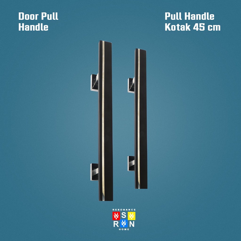 Handle Pintu Rumah Pull Handle Gagang Tarikan Pintu Kotak Hitam 45CM  Resonance Home