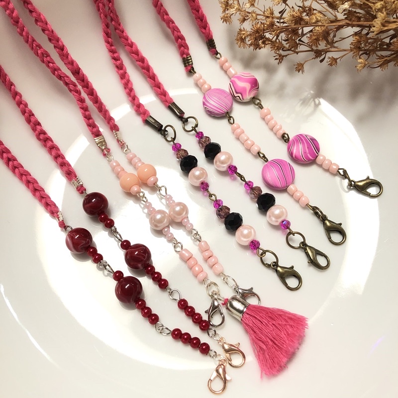 Tali Masker Hijab 2In1 Konektor Strap Mask Lucu Kalung Masker Unik