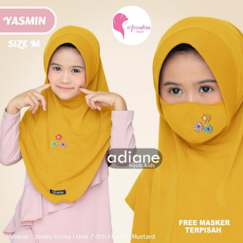 Yasmin free masker hijab kids by azzahra