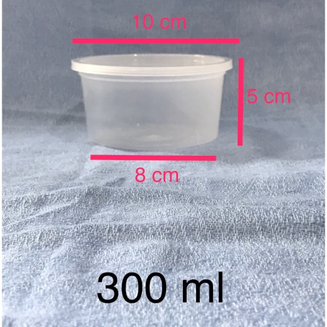 Mangkok Bowl 300 ml Plastik Thinwall Round Mika cup bulat tutup panas