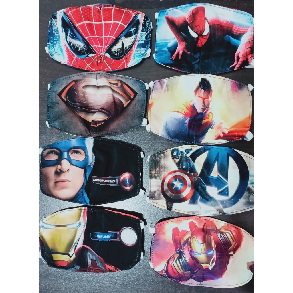 MASKER ANAK 2 PLY 1 MASKER BISA PAKAI 2 GAMBAR BERBEDA 2 SISI MASKER KAIN PRINT BAHAN KATUN TEBAL