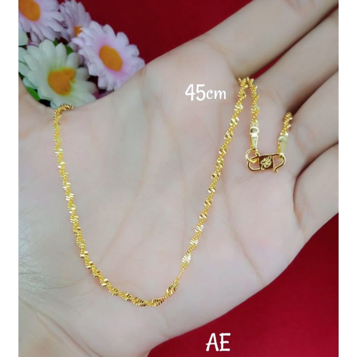 Kalung aksesoris/perhiasan wanita emas muda kadar 35%