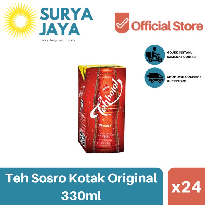 

Distributor Teh Botol Kotak Sosro 330ml (Isi 24 pcs) -Teh Kotak