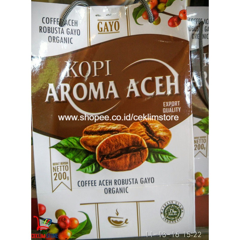 

Coffee Aceh Robusta Gayo Merk Aroma Aceh
