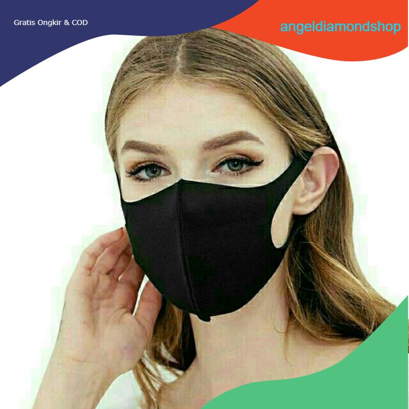 Masker Hitam / Masker Kain Premium (satuan)