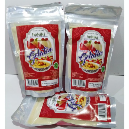 

Bubuk Gelatin Hakiki 100gr Pembentuk Gel - Bahan Tambahan Pangan