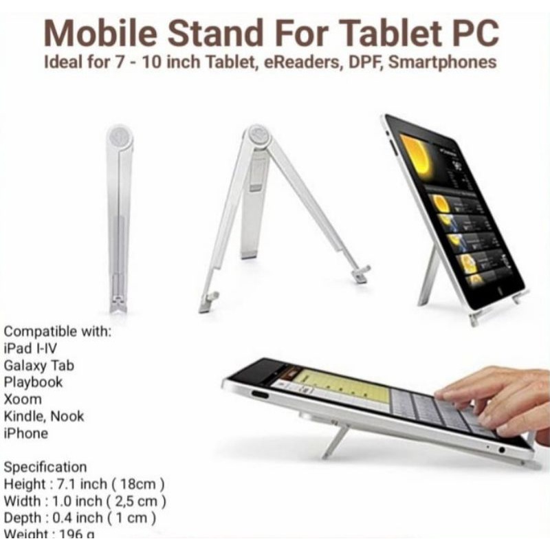 stand for tablet alumunium tablet fold 7&quot; &amp; 10&quot;....