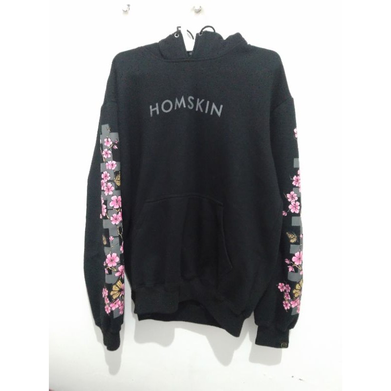 hoodie homskin flower sz L