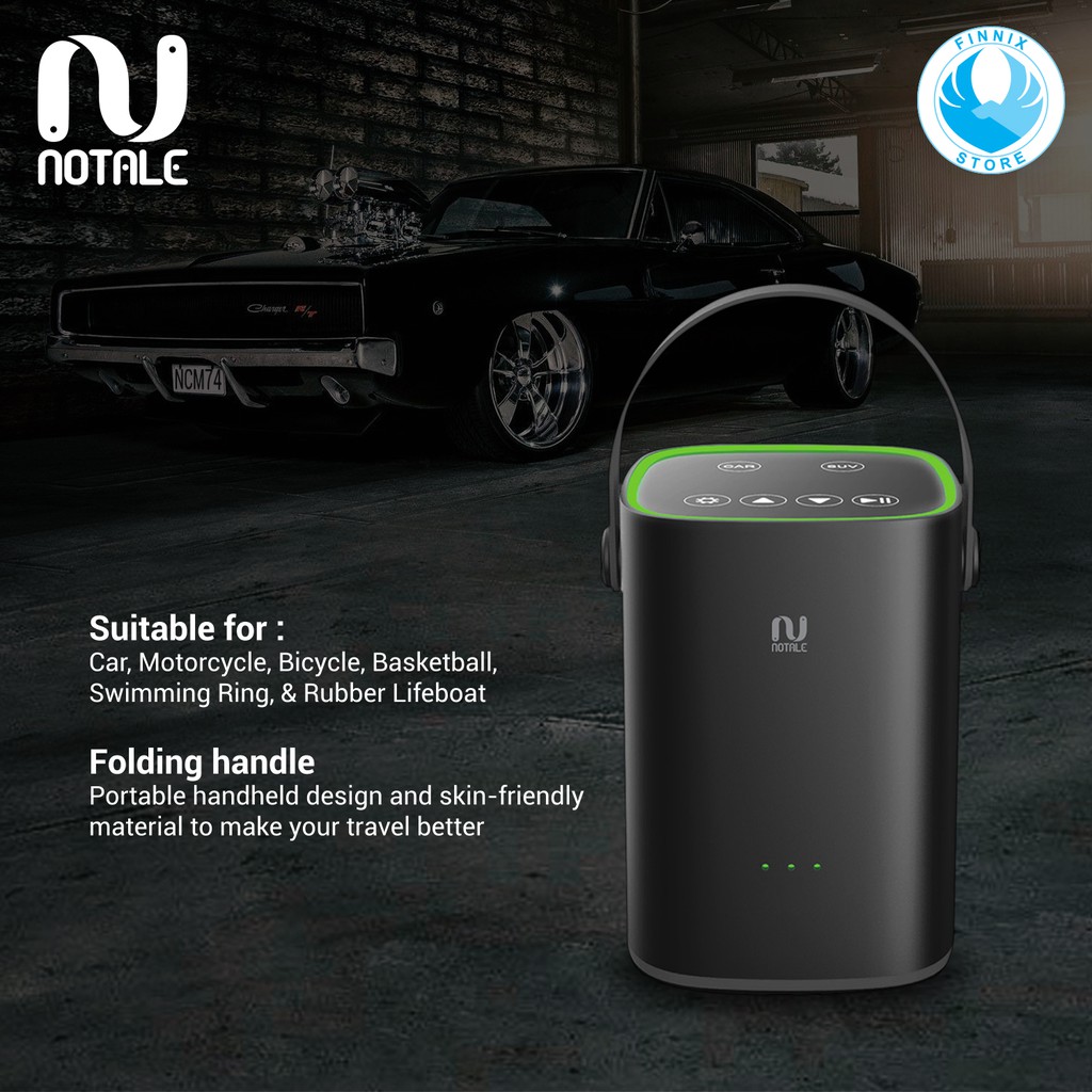 Notale Electric Air Pump - Pompa Ban Sepeda Motor Mobil - Garansi Resmi