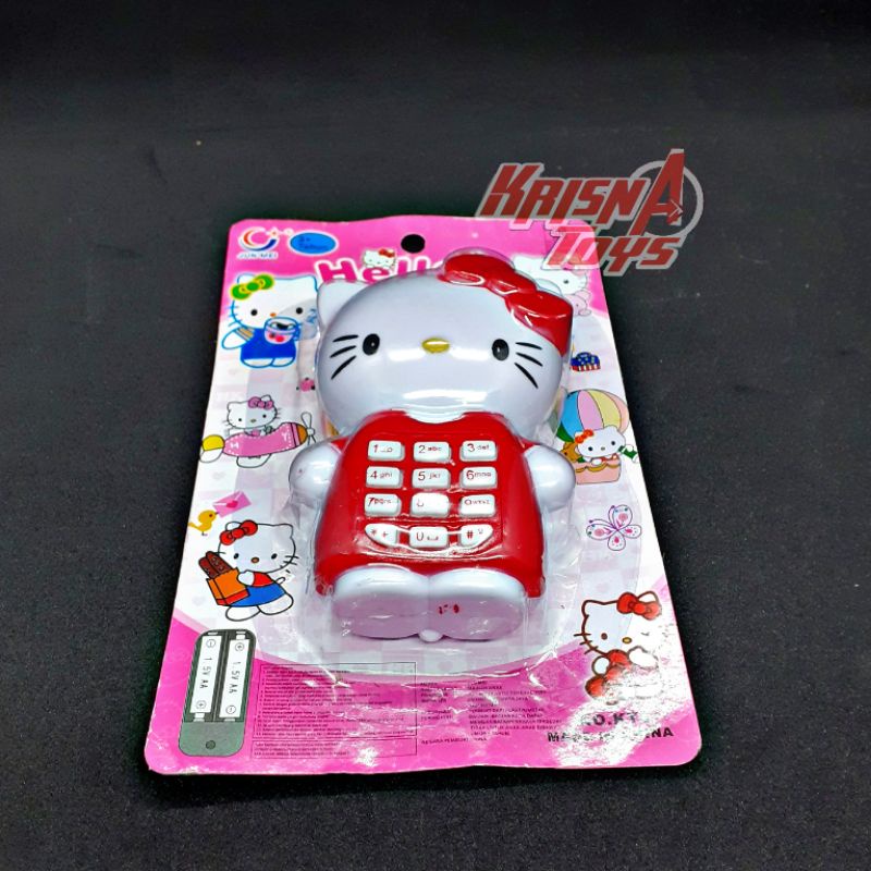 MAINAN ANAK TELEPON MUSIK HELLO KITTY/TELEPONAN MAINAN