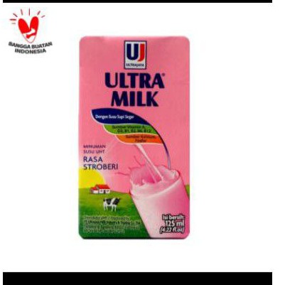 

Susu Ultra Milk Cokelat Strawberry