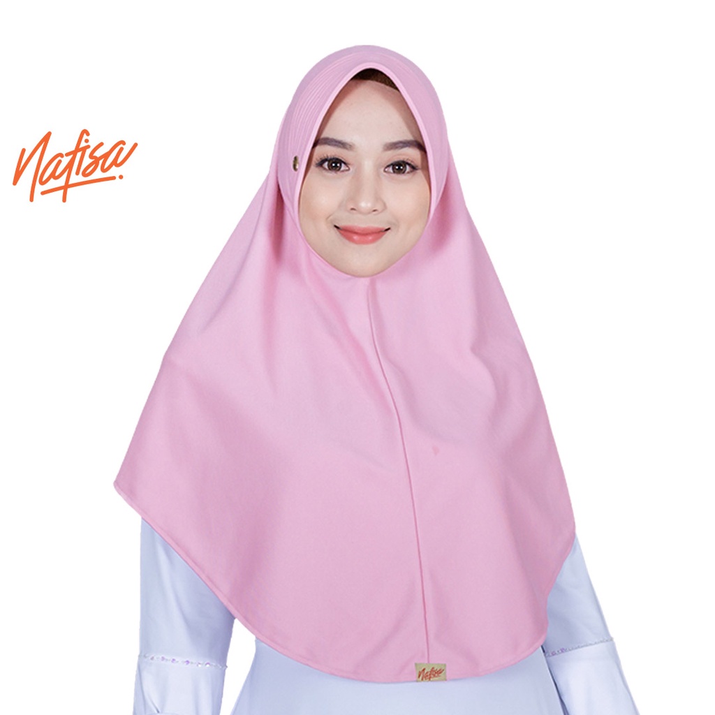 Nafisa Instan Azqila Premium - Hijab Instan Jilbab Bergo Bahan Kaos High Quality-Burgandys