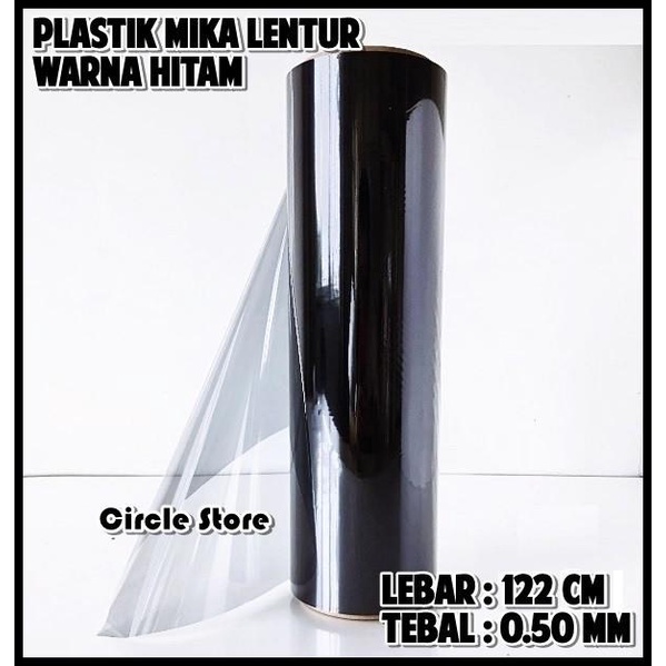 Plastik Mika Lentur Flexible Pvc Hitam Lebar 122Cm Tebal 0.50Mm