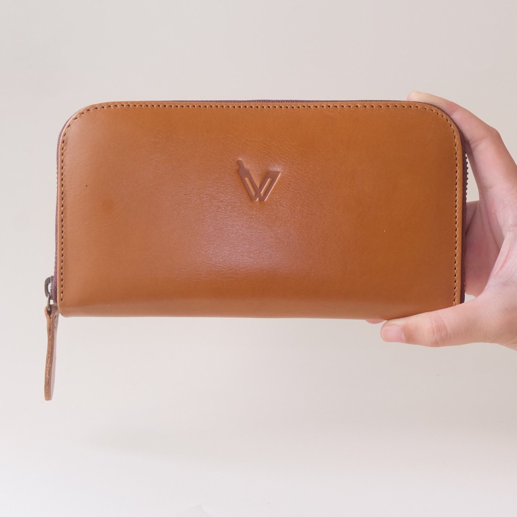Single Zipper Wallet (Kulit Sapi Asli)