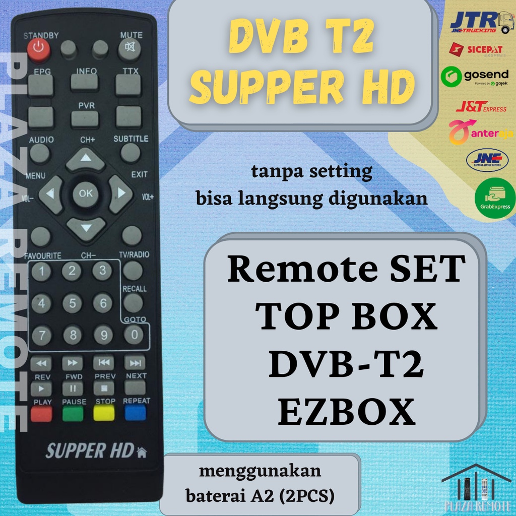 Remot / Remote SET TOP BOX Supper HD DVB-T2 EZBOX / ecer dan grosir