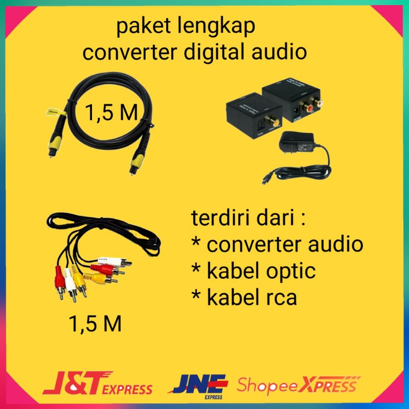 Jual PAKET LENGKAP SAMBUNGAN AUDIO DARI TV KE SPEAKER AKTIF AUDIO DIGITAL OPTIC + KABEL OPTIC