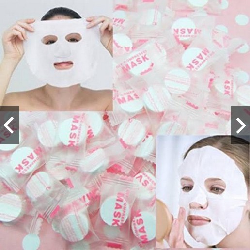 Masker Kompres Tablet Permen Candy/ Masker Topeng Isi 5