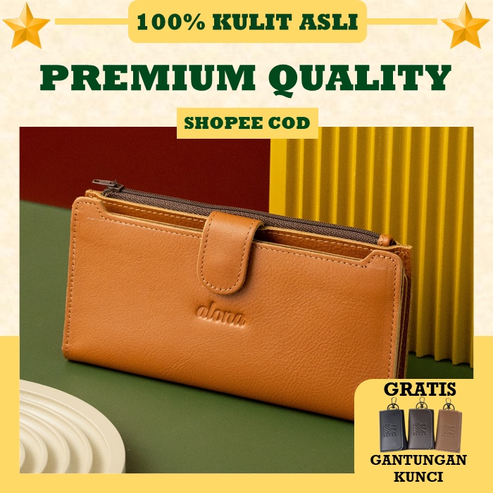 Dompet Panjang Wanita Kulit Leather Alona Evelyn Wallet
